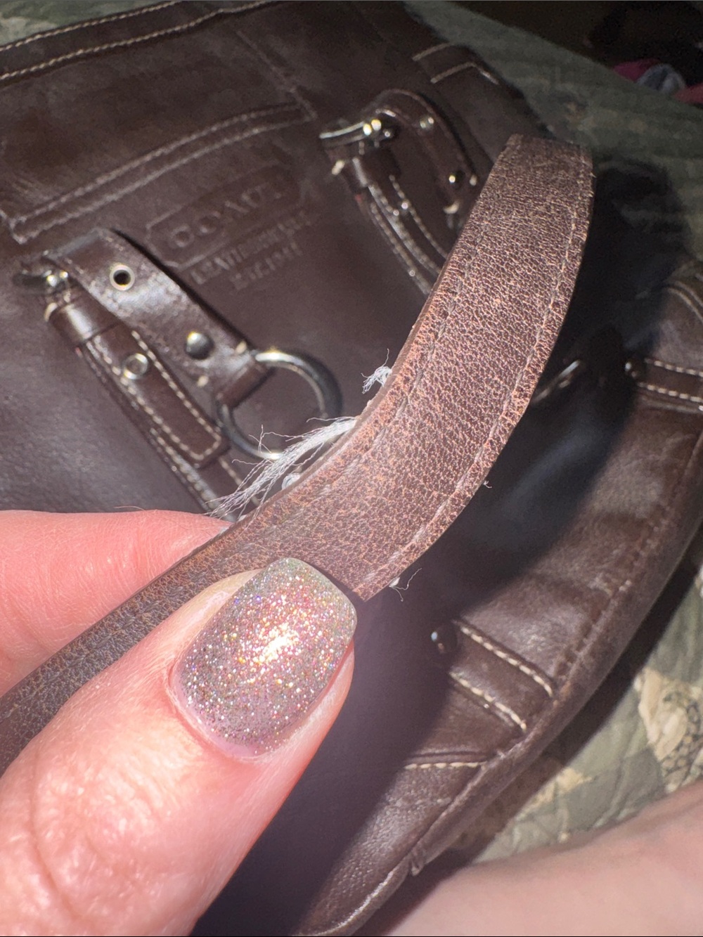 Coach Dark Brown Leather East west Legacy Buckle Tote Y2K - Picture 3 of 6